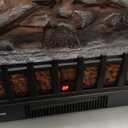 Electric Fireplace Logs Inserts Heater with Infrared Remote Controller 5 Flame Brightness 24 H Timer Overheating Protection for Home and Office Decor Black