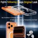 2 x PinLiSheng Anti-Yellowing Magnetic for iPhone 17 Pro Max Case with 1 Screen Protector [Mil-Grade Drop Protection] [Compatible with Magsafe] Shockproof Slim Transparent Protective Phone Case, Clear