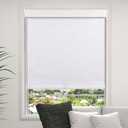 OCTO Cordless Blackout Roller Shades for Indoor Windows,Free-Stop Shade with Valance,Thermal Insulated Woven Fabric,UV Protection，Blinds for Home，Office，Easy to Install(72" H x 36" W, Linen)