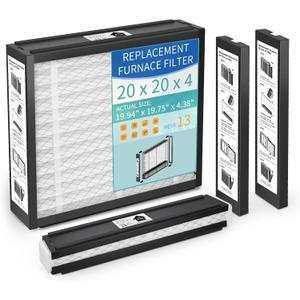 2-Pack 20x20x4 Replacement Air Filter for Honeywell FC100A1011, Lennox X0585 MERV 13 Allergy & Dust Defense, Pleated HVAC AC Furnace Filters(Actual Size: 19.94 x 19.75 x 4.38 Inches)