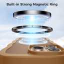 Maxdara for iPhone 16 Pro Max Case, [Compatible with Magsafe] Wavy Frame TPU Bumper Shockproof Drop Protection Translucent Magnetic Case for iPhone 16 Pro Max (Brown)