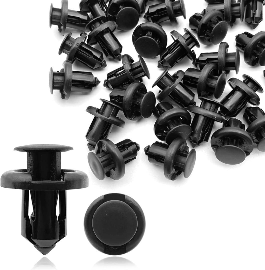 20pcs Front Bumper Retainer Clips, 10mm Fender Liner Clip Compatible with Honda CR-V, Accord, Civic, Acura - Nylon Push-Type Fasteners