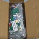 Christmas Tree Building Block with LED Light, Rotating Christmas Tree 2024 Building Set for Adults, Christmas Tree Building Kit Xmas Gift for Boys and Girls (Non-Advent Block) (Green)