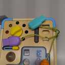 lalalark Electronic Busy Board  Montessori Learning Toddler Toy, 15 Lights & 9 Sounds, 5 Switches & Plugs, Sensory, Fidget, Travel Activities, Early Development, Christmas Baby Gifts Toys Age 18M+