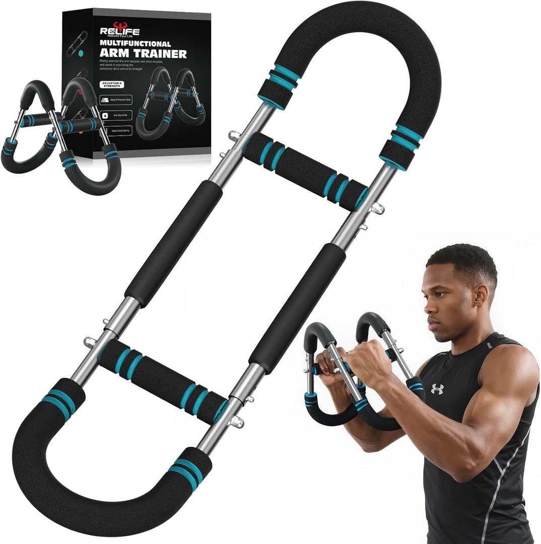 Relife Twister Arm Trainer,40-130lbs Arm Trainer for Forearms & Chest Muscle Training Workout,Adjustable Spring Resistance Chest Exercise, Portable Home Gym Strength Equipment for Men & Women