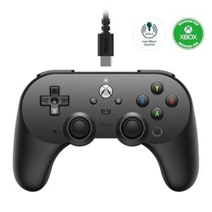 8Bitdo Pro 2 Wired Controller for Xbox, Hall Effect Joysticks and Hall Triggers, 3.5mm Audio Jack, Compatible with Xbox Series X|S, Xbox One, Windows 10/11 - Officially Licensed (Black)