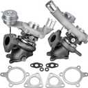 AA5Z6K682CA Left & Right Turbocharger Assembly with Gaskets Compatible with Ford Explorer Flex Taurus 2009-2015, Lincoln MKS MKT 2010-2019, 3.5L Ecoboost V6, Replace # AA5Z6K682D, AA5Z6K682A