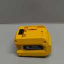 220W Power Inverter Compatible with Dewalt 20V Battery, DC 20V to AC 110V Portable Power Station with 1 AC Outlet, 2 USB Ports & 1 Type-C Fast Charging, 400LM LED Work Light (Yellow)