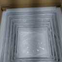 6Pcs Buffet Risers, Food Risers for Buffet, Acrylic Boxes for Display Cube Riser Display Cases Acrylic Square Cube Display Base, White