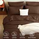 CozyLux Oversized King Comforter Set Brown, 7 Pieces 120"x98" Bed in a Bag Comforter Set with Sheets, All Season Bedding Sets with Down Alternative Comforter, Sheets, Pillowcases & Shams, Soft Bed Set
