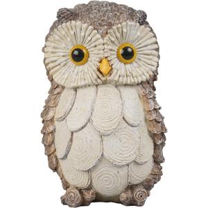 Guichifun Owl Statue Home Decor Accents - Cute Owl Figurines for Shelf Bookshelf TV Stand Dcor Bedroom Office Decorations Ideal Gift for Owl Lovers 5 x 5 x 8 Inch