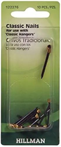 Hillman AnchorWire Steel-Plated Classic Picture Hanging Nails 10 pk Steel Pack Of 2
