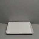 Serving Tray Platter, 4 Pack Food Tray for Veggie Fruit Snack Dessert Cookie Cheese, Food Trays for Party Supplies Display, Plastic Platters for Serving Food, Large White Trays, BPA Free