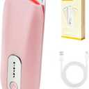 Heated Eyelash Curler for Natural Lashes 2-Level Adjustable Temperature Mini Electric Lash Curler Fast 3-Second Heat Up 24 Hours Long-Lasting Curl (Pink)