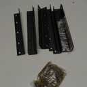 L Bracket, Heavy Duty Corner Brace, 10 Pack 8" Metal Shelf Bracket Angle Bracket for Shelves, Black Metal Braces for Wood, 200mm Overall Length