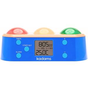 KADAMS Visual Timer Clock for Kids with Pre-Alarm Stop Light Concept, Time Management for Toddlers, Clock with Indoor Temperature, Kindergarten Classroom Teacher Must Have