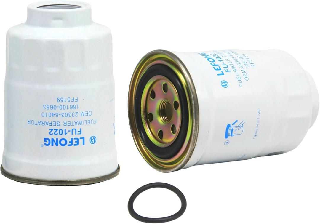 FU-1022 Fuel Filter Water Separator with O-RINGS Replaces ED2175-318-S, ED0021753180-S, ED2175318S, 23303-64010 Compatible With Kohler Diesel Engine (Pack of 1)