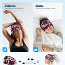 LOVE EYE Sleep Headphones Bluetooth 5.4, Sleep Mask Wireless Music Eye Mask for Side Sleepers, Soft Breathable Music Headband with HD Speaker for Workout Jogging Yoga Insomnia Travel Gift (Plum Red)