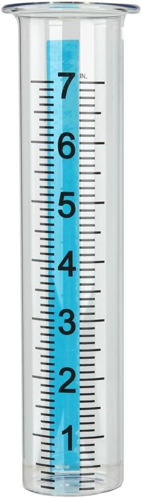 BinaryABC Glass Rain Gauge Replacement Tube,8.3 Inch Transparent Outdoor Rain Meter Tubes for Lawn Garden Yard Home