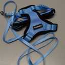 rabbitgoo Cat Harness and Leash for Walking, Escape Proof Soft Adjustable Vest Harnesses for Cats, Easy Control Breathable Reflective Strips Jacket, Light Blue, XS