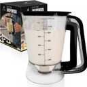 Pancake Batter Dispenser | 5-Cup Mix Pourer for Pancakes, Waffles, Crepes, Muffins, Cupcakes | Squeeze Handle, Portion Control Pitcher, Durable Drip-Free Design | Baking Accessories (Original Black)