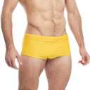 Taddlee Men's Swimwear Sexy Swim Briefs Bikini Board Surf Shorts Boxer Swimsuits (Yellow, XL)