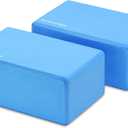 Fitvids Set of 2 High Density Yoga Blocks, 9"x6"x4" Each, Pair, Multiple Colors