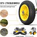 Bonnlo Kayak Cart Canoe Dolly Fishing Kayak Accessories Carrier Foldable Paddle Board Trolley Boat Trailer Transport with NO-Flat Airless Tires Wheels and 2 Ratchet Straps