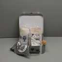 Baby Shower Gifts, Baby Boy Gifts Basket Includes Newborn Blanket Baby Lovey Security Blanket Wooden Rattle Toy, Funny Baby Bibs Socks & Greeting Card - Baby Gift Set Newborn Shower Basket (Fox (NEUTRAL))