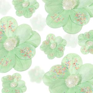 Norme 15 Pcs Christmas Magnolia Flowers Ornaments 3.15'' 5.91'' 8.27'' Large Artificial Magnolia Velvet Fold Poinsettia Stems for Christmas Tree Wreath Holiday Decor(Macaron Green)