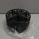 360° Rotating Utensil Caddy Countertop - Cutlery Silverware Caddy Holder with 4 Compartment - Higher Raised Flatware Organizer with Handle for Party Kitchen Counter Office Black