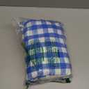 RNOONY Vinyl Fitted Picnic Table Cover with Bench Covers and Bag, Outdoor Waterproof Picnic Tablecloth with Elastic Edges, 96x30 Inches 3 Pcs Set (Blue)