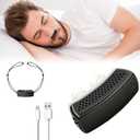 Anti Snoring Devices, Electric Snoring Solution with Adjustable Strap, Universal Fit for All Nose Shapes, Adjustable 6-Speed, Mini Portable Sleep Apnea Devices for Men and Women (Charcoal Black)