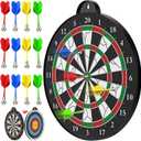 Dart Board - 12pcs Magnetic Darts - Excellent Indoor Game and Party Games - Gifts for 5 6 7 8 9 10 11 12 Year Old Boy Kids