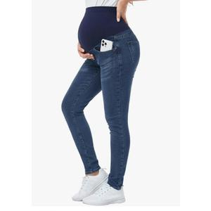 PACBREEZE Women's Maternity Jeans Over Belly Skinny Stretchy Denim Pants Comfy Slim Pregnancy Pants,Medium