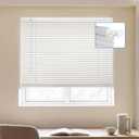 MYshade No-Drill Cordless Horizontal Mini Blinds 29.5" W x 48" H Tool-Free Inside Mount Window Blinds with 1" Vinyl Slats, Light Filtering & Privacy, Child & Pet Safe, White