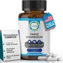 Triple Magnesium Complex Supplement 235mg with Magnesium Citrate, Malate & Lysinate Chelate | Magnesium Supplement for Sleep, Muscle Relaxation, Energy & Nerve Support | 60 Capsules, USA Made, Exp 04/2028