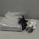 Magnetic Thermal Insulated Door Curtain with Visible Windows, Thicken Polyester Fiberfill & Durable Oxford Fabric, Hands Free Windproof Door Screen for 1 Car Garage Doors 8x7FT, Black