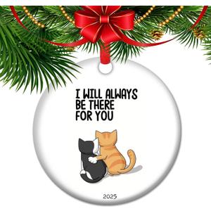 Ill Always Be There for You Cat Lover Ornament 2025 for Crazy Cat People | Matching BFF Holiday Keepsakes (V19)