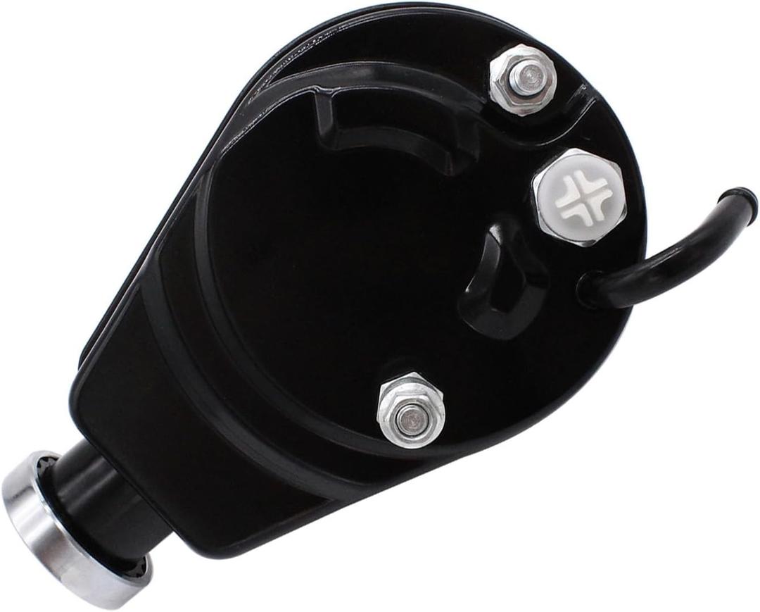 Black Saginaw Power Steering Pump P Series Power Steering Pump 5/8" Keyway Style Shaft Relacement for GM Vehicles GMC Chevrolet Chevy Buick Oldsmobile Pontiac