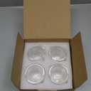 Double Walled Espresso Cups Set of 4 (50% Thicker), 3 Ounce Clear Expresso Coffee Mugs, Espresso Shot Glasses, Double Wall Insulated Espresso Cups Suit for Espresso Machine, Microwave Safe