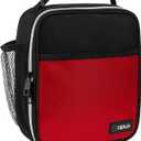opux Premium Insulated Lunch Box, Soft School Lunch Bag for Kids Boys Girls, Leakproof Small Lunch Pail Men Women Work, Reusable Compact Cooler Tote Lunchbox for Office Adult, Red