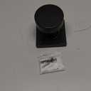 Kwikset Pismo Dummy Door Knob, Single Sided Handle for Closets, French Double Doors, and Pantry, Matte Black Non-Turning Interior Push/Pull Door Knob, with Microban Protection (1 Pack)