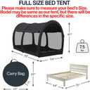 LEEDOR Bed Tent Dream Tent Bed Canopy Shelter Cabin Sleeping Tent Indoor Pop Up Privacy Warm Breathable Mosquito Mesh Twin/Full/Queen for Kids and Adult (Mattress Not Included), 54"W x 75"L