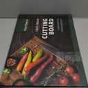 Cutting Boards for Kitchen, Checkered Cutting Board Upgraded, Acacia Wood Chopping Board with Juice Grooves & Handles, Large Butcher Block Serving Tray with Gift Box, 16.5" x 11.6" x 0.8"