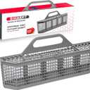 WD28X10128 Universal Dishwasher Utensil Silverware Cutlery Basket Compatible with GE Whirlpool Kenmore Maytag Frigidaire KitchenAid Samsung LG Dishwasher,Part No.WD28X10127, WD28X10131