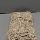 JQinHome Brown Chair Covers for Dining Room Set of 6, High Stretch Removable Washable Parsons Chair Slipcover for Home Party Hotel Wedding Ceremony (Linen Stripe Pattern, 6PCS)