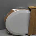 Bemis 550TTT Open Front Durable Wood Toilet Seat, Secure Hinges Stay Tight, Made in USA, Round, White