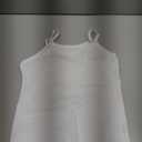 Auranso Girls Undershirts Toddler Cami Camisole Adjustable Straps Sleeveless Cotton Tank Tops for Girls (7-8 Years, White)