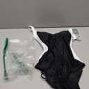 Eomenie One Piece Swimsuit Lace-Up Back,Colorblock Waist-Slimming,Adjustable Wide Straps,Fully Lined Coverage,Resort Swimwear Black,White, S